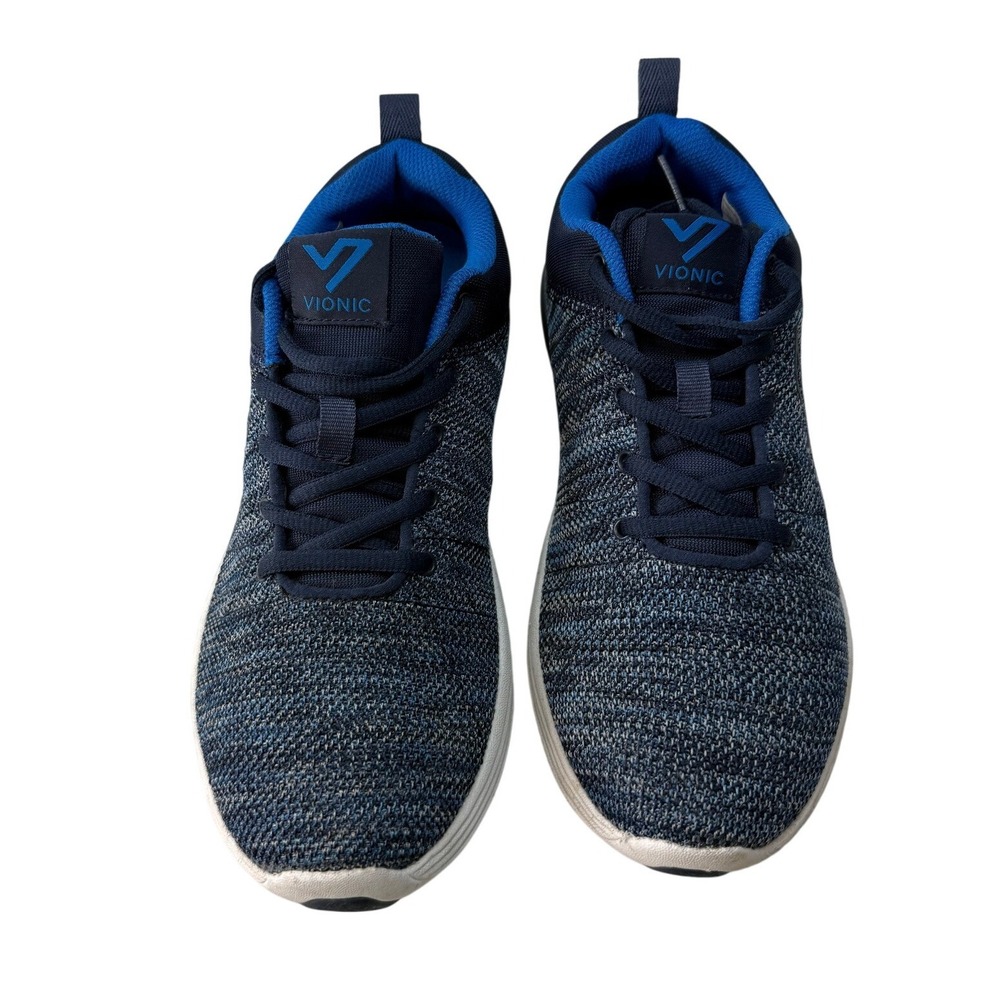 Vionic Adley Womens 8.5 Navy Blue Knit Orthotic Walking Sneakers 335ADLEY